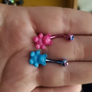 14g teddy bear belly rings